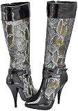 Anne Michelle Chaos-03 Black Patent Women Fashion Boots