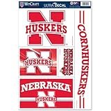 NCAA University of Nebraska 02426013 Multi Use Decal, 11" x 17"