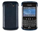 Hard Snake Skin Case for BlackBerry Bold 9700 - Navy Blue