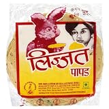Lijjat Papad, Udad (Black Pepper), 7.06-Ounce Pack (Pack of 20)