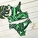 Cupshe Fashion Women's Tropical Leaves Printing Tank Padding Bikini Set, Green