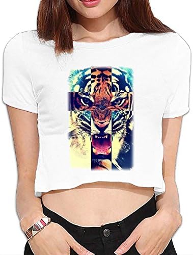 Galaxy Tiger Adult Homelike Short Sleeve Crope Top Shirt