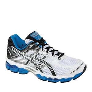 ASICS Men's GEL-Cumulus 15 Running Shoe,White/Black/Royal,7 2E US