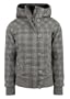 Eight2Nine Damen Winterjacke Rippb�ndchen, Daumenloch, Karo, medium grau, M