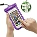 DandyCase Slim Waterproof Case for Apple iPhone 5S / 5 / 5C & Apple iPod Touch 5 (Will NOT fit Other Smartphones) - IPX8 Certified to 100 Feet [Retail Packaging (Purple)
