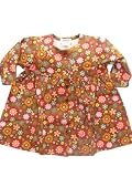 Lady Flower Long Sleeve Dress by Zutano - Multi-colored - 6-12 Mths