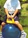 Springball mit Sattel - blau