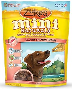 Zuke's Mini Naturals Dog Treats, Savory Salmon Recipe, 6-Ounce
