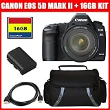 Canon 5D Mark II 21.1MP Full Frame CMOS Digital SLR Camera with EF 24-105mm f/4 L IS USM Lens + 16GB Memory + Canon LP-E6 Equivalent Replacement Battery (Generic) + Deluxe Case + HDMI Cable