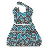 Bumkins Waterproof Supersized SuperBib - Turquoise Paisley