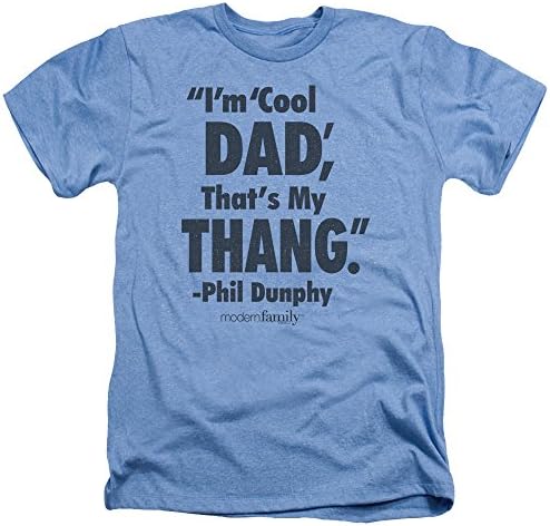 Modern Family Cool Dad Adult Heather Light Blue Md