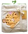 Naturally for Baby Organic Sasha Character Woven Terry Hooded Towel, Large