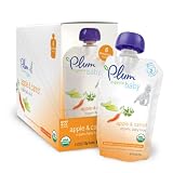 Plum Organics Baby Second Blends, Apple and Carrot, 4.22-Ounce Pouches (Pack of 12)
