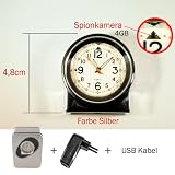 Mini Spion Kamera Standuhr 4,7cm 4GB Video+Ton