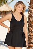 Beach Belle® Punaluu Plus Size V-Neck Swimdress - Plus Size Swimsuit Plus Size Swimsuit