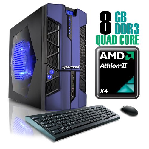 CybertronPC X-PLORER2 4210ABUQ, AMD Athlon II Gaming PC, W7 Home Premium, Black/Blue