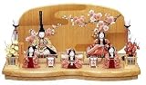 一秀 作 ひな人形 木目込 雛人形 五人飾 安土雛 15-1号