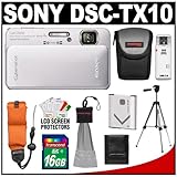 Sony Cyber-Shot DSC-TX10 Shock & Waterproof Digital Camera (Silver) with 16 ....