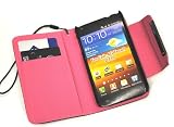 Hot Pink Deluxe Folio Ultra Wallet Leather Case with Credit Card Holder and Magnetic Closure for Samsung Galaxy S2 T-mobile Samsung Galaxy S2 T989