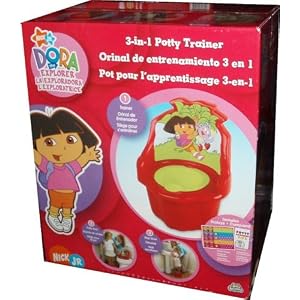 Nick Jr. Dora the Explorer 3-in-1 Potty Trainer - Trainer, Potty Seat and Step Stool