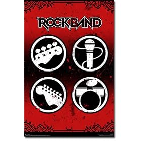 ROCK BAND POSTER GUITAR HERO 1 2 3 PS2 PLAYSTATION 9407