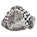 City Hunter Checkered Jacquard Trapper Bomber Cap Hat w/ Faux Fur