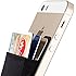 Card Holder, Sinjimoru Stick-on Wallet functioning as iPhone Wallet Case, iPhone case with a card holder. For Android, too. Sinji Pouch Basic 2, Black