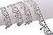 KAOYOO 1 Yard Elegant Crystal Rhinestone Chain with Clear Crystal in Silver Brass Base Prong for Wedding Cake Decoration,Sewing Craft or as a Present for Your Friends