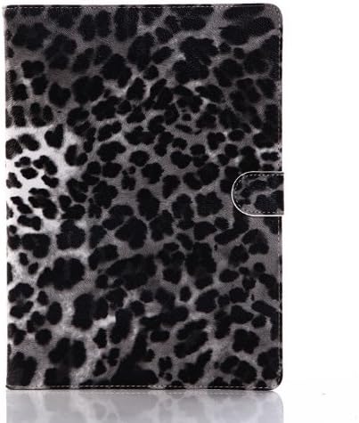 MaxMall Dark Gray Leopard Print Leatherette Case Cover for Apple iPad Air 5G 5th 5 Generation