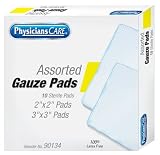 PhysiciansCare First Aid Gauze, Assorted Sizes, Box of 10 (Pack of 6)