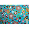 0,5 m * 1,50 m Stoff Blumen Jersey 100 % Baumwolle Stretch Jerseystoff
