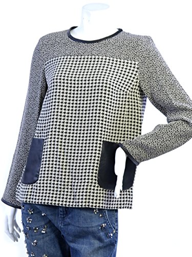 (マックスマーラ　ウイークエンド) MAXMARA WEEKEND 長袖ブラウス/カットソー BRIANZA 1 40 ブラック ライトグレー 並行輸入品