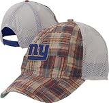 New York Giants Soft Mesh Back Plaid Adjustable Hat