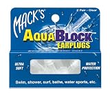 Macks AquaBlock Earplugs - Clear (2 pair)