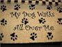 American Mills 28184 18 x 30 Inch My Dog Walks Doormat