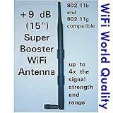 +9dBi RP-SMA 15 3x WiFi Booster Antenna