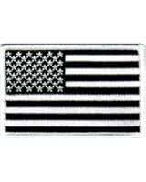 American Flag Embroidered Patch Black & White United States of America Subdued Military Uniform Emblem