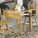 Sunset Selections Small Drop Leaf Extension Table Finish: Antique Black / Cherry