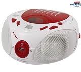 METRONIC Radio CD-MP3 Pop Red - Rouge / Blanc + Bracelet Clé USB Gulli .
