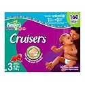 Pampers Cruisers, Size 3 (16-28 Lbs), Economy Plus Pack, 160 Cruisers