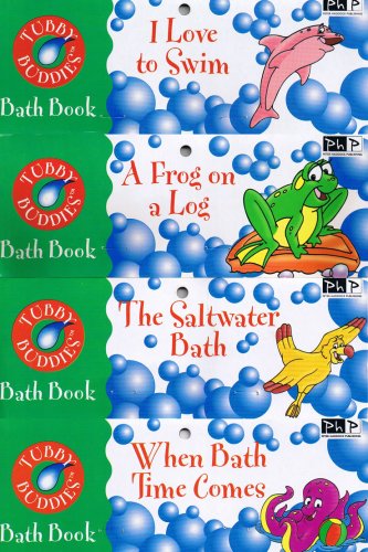 Childrens Toyshop  Toys : 4 Bath Books - I love to swim, Saltwater Bath, When Bath Time Comes, Frog on a Log