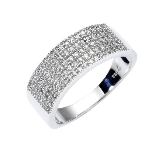 Diamonds by Ellen K. - Damenring 585/- Wei&szlig;gold 85 Diamanten 0,25 Karat Gr&ouml;&szlig;e 17 317370004 Preisvergleich