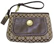 Coach Ergo Signature Khaki/Chocolate Wristlet