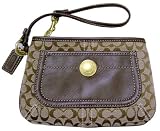 Coach Ergo Signature Khaki/Chocolate Wristlet