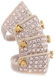 Vivienne Westwood Resin Bone Pave Armour Ring, Size 7