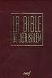 La Bible de J�rusalem