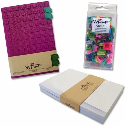 Waff Glitter Notebook Set - Fuchsia