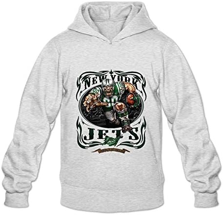 Men's NFL New York Jets Fan Geek Hoodies Sweatshirt Size L US Ash