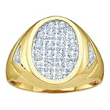 10K Yellow/White Gold 1/4 ct. Diamond Men's Ring
