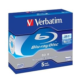 Verbatim 43613 BD-R 2x 25GB Blu-ray 5 pack Jewel Cased